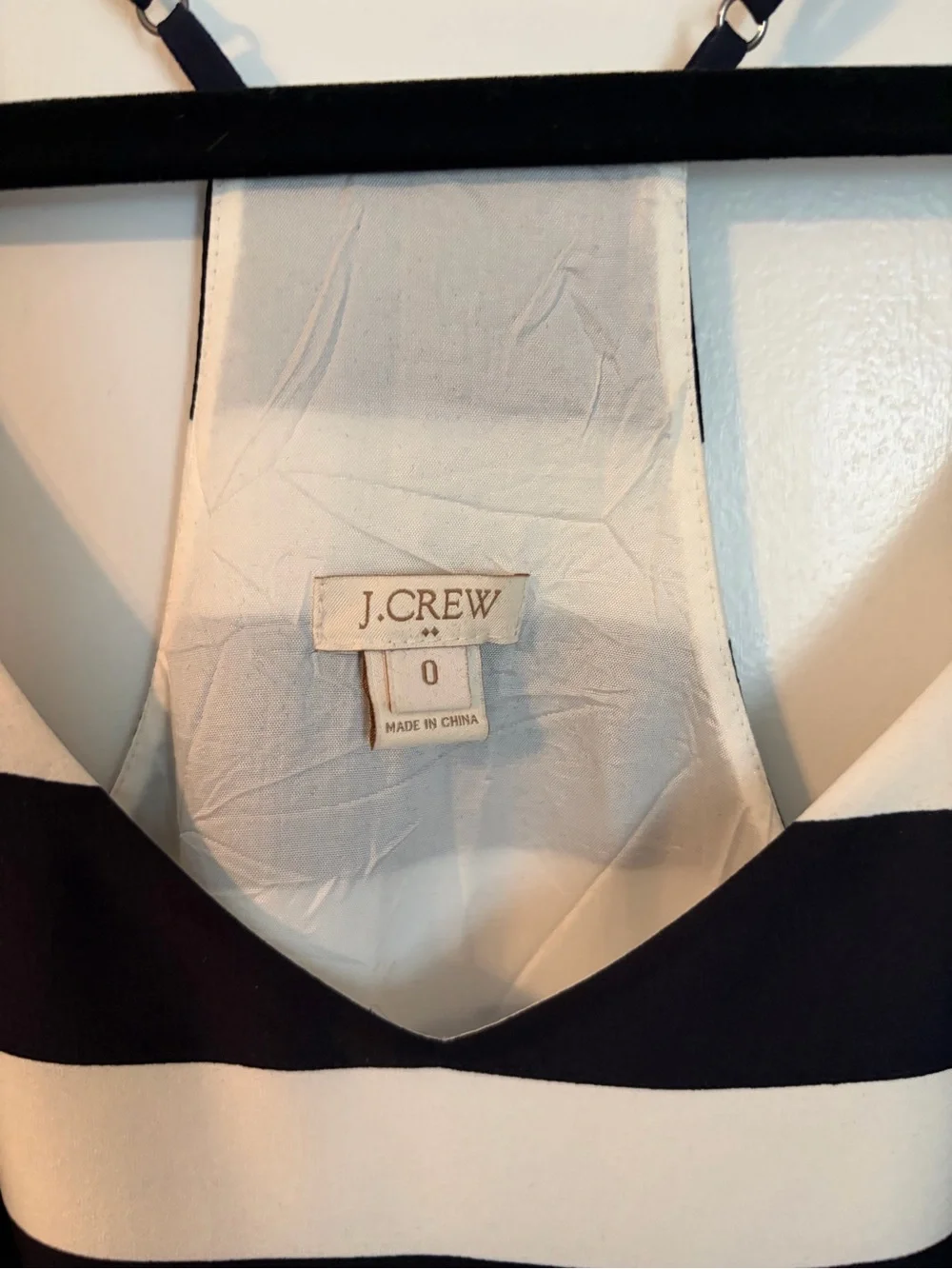 J. Crew Black and White Striped Slip Dress